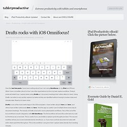 Drafts rocks with iOS Omnifocus!
