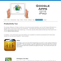 Google Apps for iPad