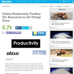 Online Productivity Toolbox: 30+ Resources to Get Things Done