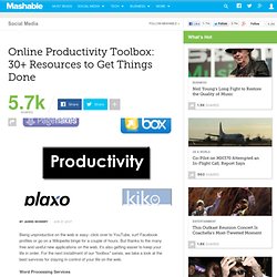 Online Productivity Toolbox: 30+ Resources to Get Things Done