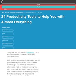 24 Productivity tools to help you with your web projects