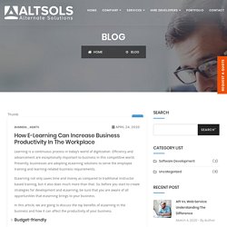 How e-Learning Can Increase Business Productivity In The Workplace
