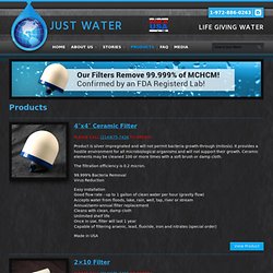 Products - Ceramic Water Filters