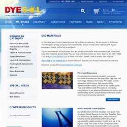 Products Comparison List - Dyesol