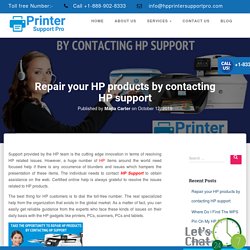 Repair your HP products by contacting HP support
