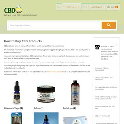 Buy cbd products to get organic and nutritional supplement products !