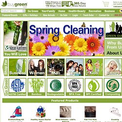 Your Trusted Source for Green Products for a green home and eco-friendly office, from BioBags to clothes - BuyGreen.com