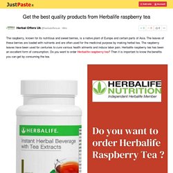 Get the best quality products from Herbalife raspberry tea