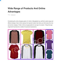 Wide Range of Products And Online Advantages