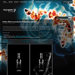 Water effect on products Photoshop tutorial