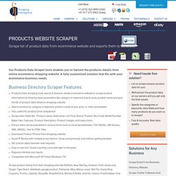 Products Website Scraper, Scrape Products Website
