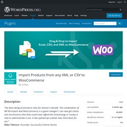 Import Products from any XML or CSV to WooCommerce – WordPress plugin