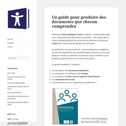 Un guide pour produire des documents que chacun comprendra