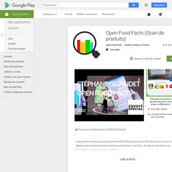 GOOGLE PLAY – OPEN FOOD FACTS.