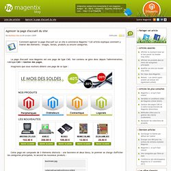 Magento : Agencer la page d'accueil : produits, catégories, images et textes