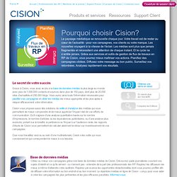 Produits et services - Cision