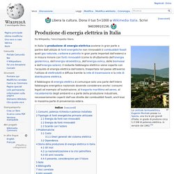 Produzione di energia elettrica in Italia