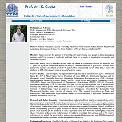 Prof. Anil K. Gupta