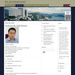 Prof. Yan’s Research Group » Prof. He, YAN