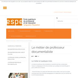 Site de l'ESPE - Le Métier de Professeur documentaliste