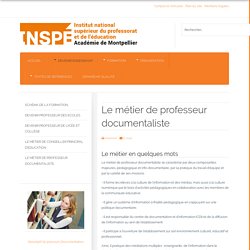 Site de l'ESPE - Le Métier de Professeur documentaliste