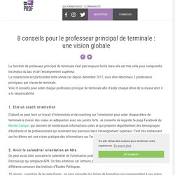 8 conseils pour le professeur principal de terminale : une vision globale