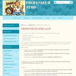 PROFESSEUR STMS en LP