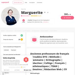 Marguerite - Paris 15e,Paris : Ancienne professeure de français