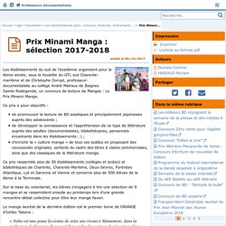 Prix Minami Manga : sélection 2017-2018 - Doc’Poitiers - Le site des professeurs documentalistes