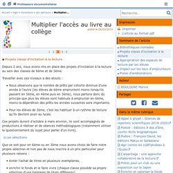 Multiplier l'accès au livre au collège - Page 3/5 - Doc'Poitiers - Le site des professeurs documentalistes