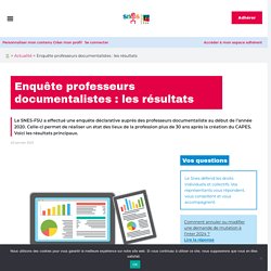 Enquête professeurs documentalistes : les résultats - SNES-FSU