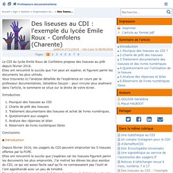 Des liseuses au CDI : l'exemple du lycée Emile Roux - Confolens (Charente) - Doc'Poitiers - Le site des professeurs documentalistes