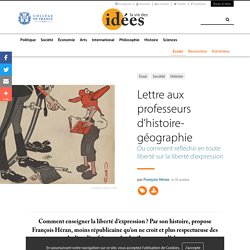 30/10/2020, Liberté d'expression, Lettre aux professeurs d’histoire-géographie
