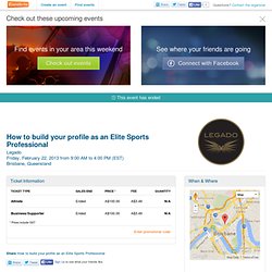 How to build your profile as an Elite Sports Professional