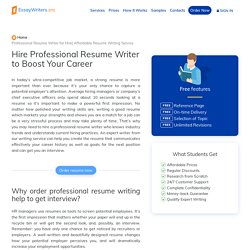 Professional Resume Writer for Hire