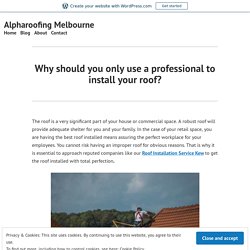 Why should you only use a professional to install your roof? – Alpharoofing Melbourne
