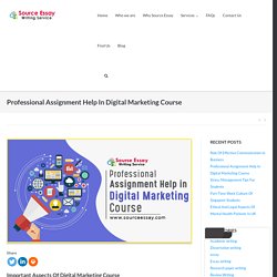 Professional Assignment Help In Digital Marketing Course