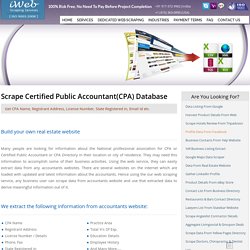 Scrape Certified Public Accountant(CPA) Database, Extract List Of National Professional Association