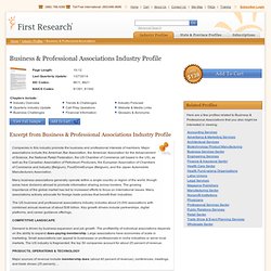 Business & Professional Associations Industry Profile from First Research