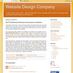 Website Design Company: All IT Professional Services at one place in Australia