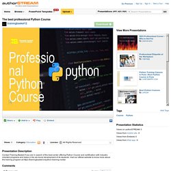 The Best Professional Python Course