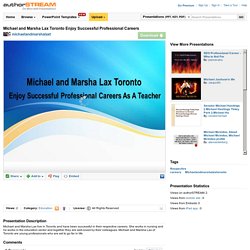 Michael And Marsha Lax Toronto