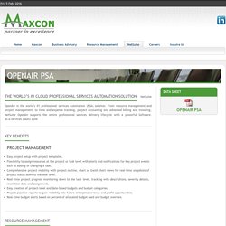 Cloud Professional Services Automation Solution