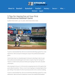 Tips for Maximizing Fun at a Baseball Game (2020)