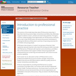 Intro to professional practice / Professional practice / Home - Resource Teacher: Learning and Behaviour