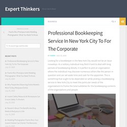 Professional Bookkeeping Service In New York City To For The Corporate