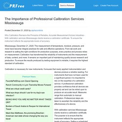 The Importance of Professional Calibration Services Mississauga