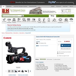 Canon XA10 HD Professional Camcorder 4922B002 B