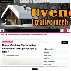 How professional Stucco ceiling removal can boost your property rates? - uvenco