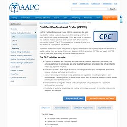 Certified Professional Coder® (CPC®) Medical Coding Certification- AAPC
